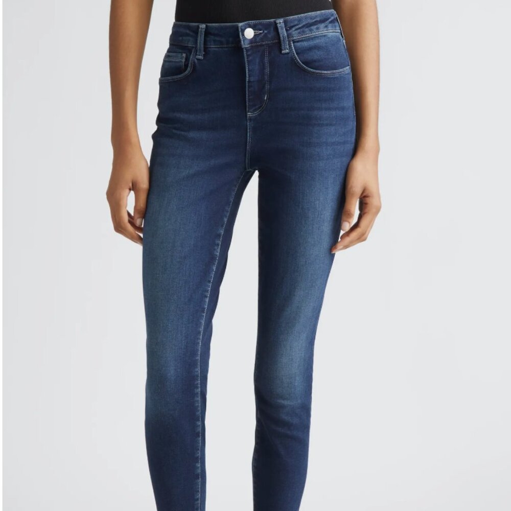 L'Agence Margot Crop Skinny Jeans Dark Blue 26